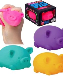 Schylling Nee Doh Dig' It Pig...Groovy Glob! Squishy, Squeezy, Stretchy Stress Fidget Balls Gift Set Party Bundle - 3 Pack (Assorted)