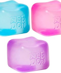 Schylling Needoh Nice Cube Sensory Toy with a Super Solid Squish - Colors May Vary 3 Pack
