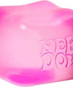 Schylling NeeDoh Nice Cube -Sensory Squeeze Toy with Super Solid Squish - 2.25" Cube - Pink