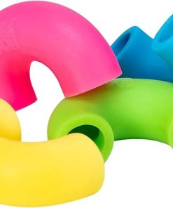 Schylling NeeDoh Mac 'N' Squeeze - Sensory Squeeze Toy - Contains 4 Squishy Noodles - 3" Wide - Color May Vary (Pack of 1)