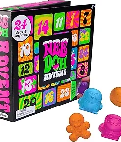 Schylling NeeDoh Squishmas Advent Calendar - 24 Mini Squeeze Toys - Christmas Countdown - Ages 3 to Adult